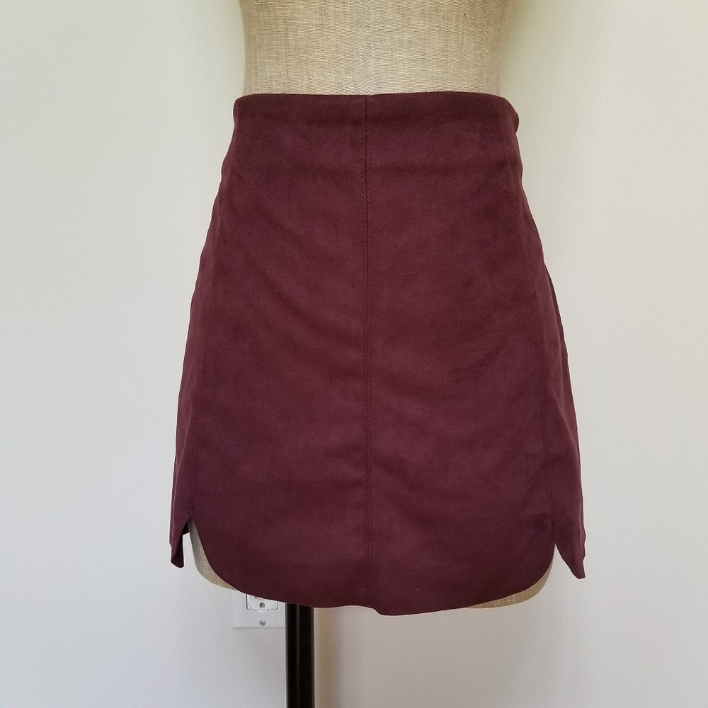 Suede Mini Skirt
